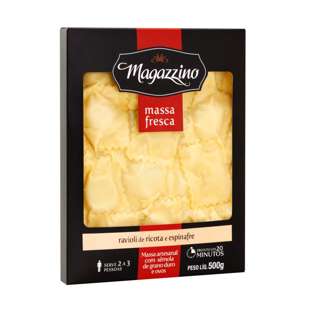 RAVIOLI DE RICOTA COM ESPINAFRE 500G