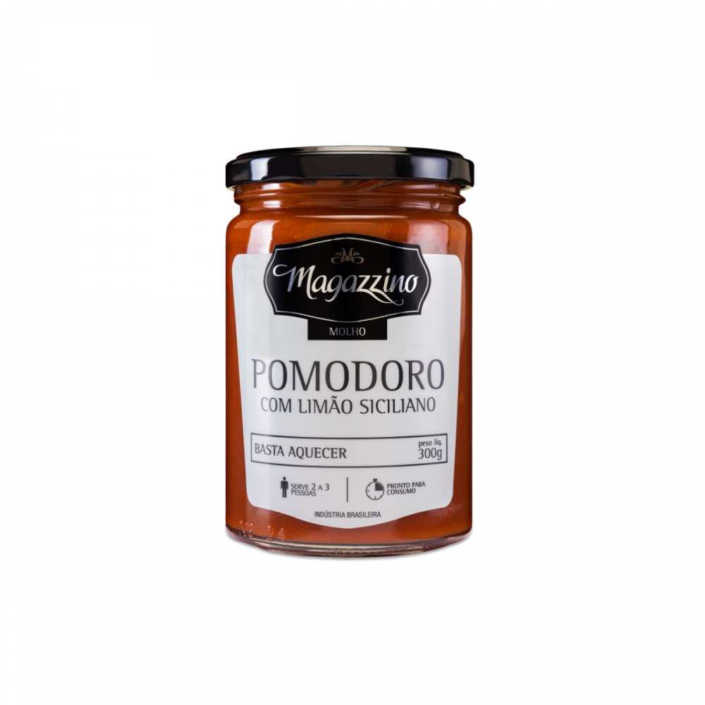 MOLHO POMODORO COM LIMÃO SICILIANO 300G