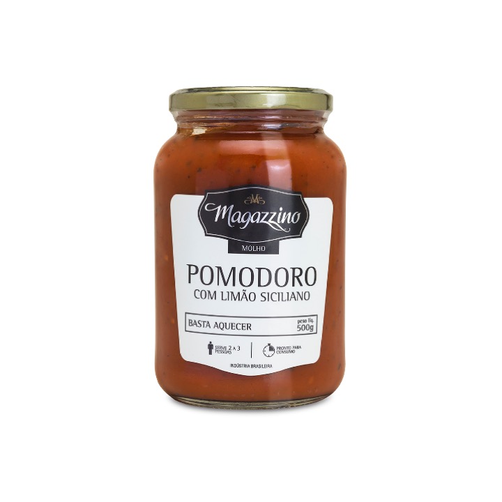 MOLHO POMODORO COM LIMÃO SICILIANO 500G